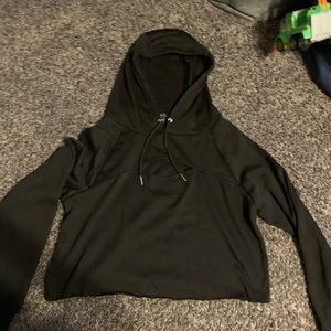 Black cropped hoodie